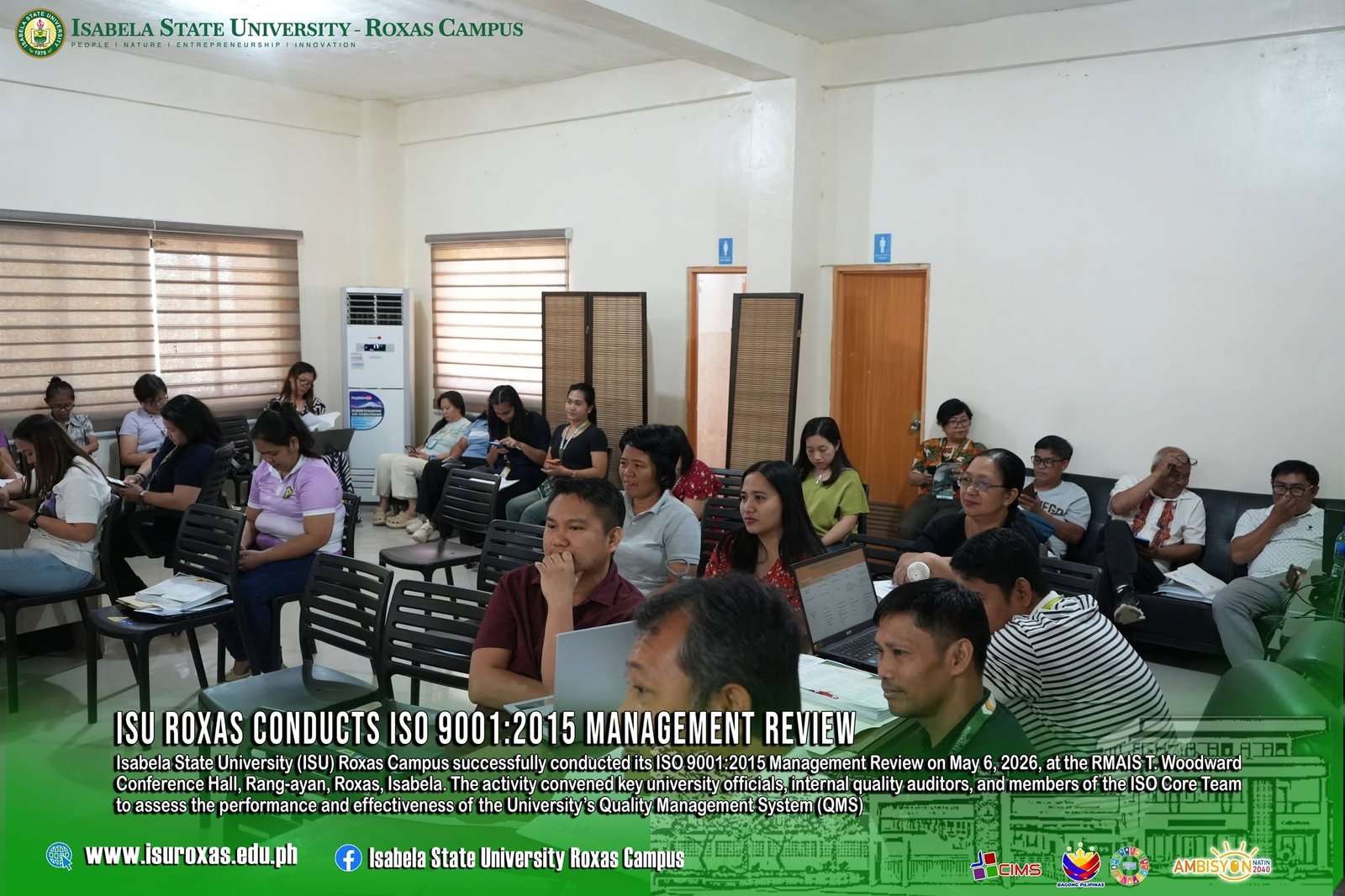 𝗜𝗦𝗨 𝗥𝗢𝗫𝗔𝗦 𝗖𝗢𝗡𝗗𝗨𝗖𝗧𝗦 𝗜𝗦𝗢 𝟵𝟬𝟬𝟭:𝟮𝟬𝟭𝟱 𝗠𝗔𝗡𝗔𝗚𝗘𝗠𝗘𝗡𝗧 𝗥𝗘𝗩𝗜𝗘𝗪